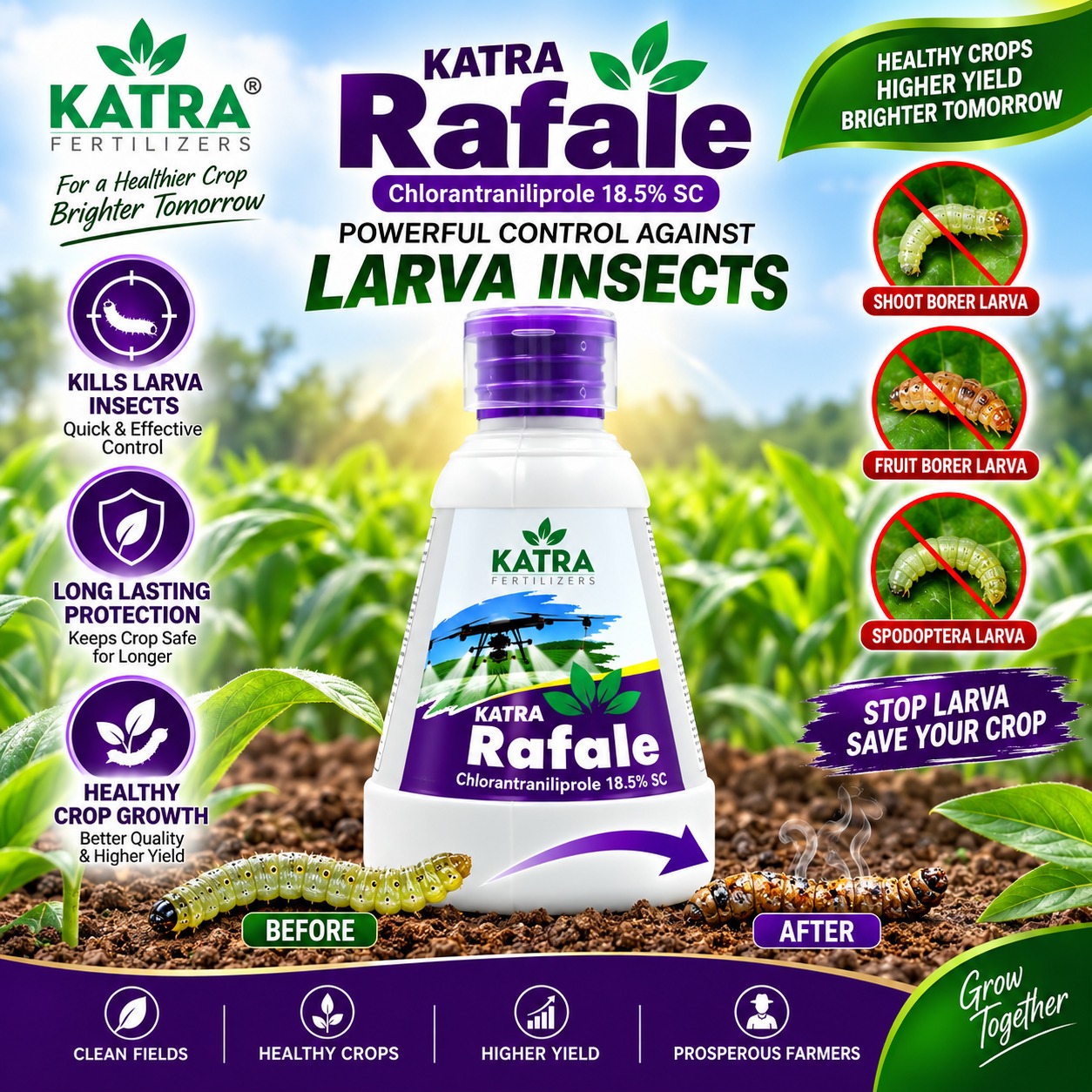 ( KatraRafale ) Chlorantraniliprole 18.5% Sc