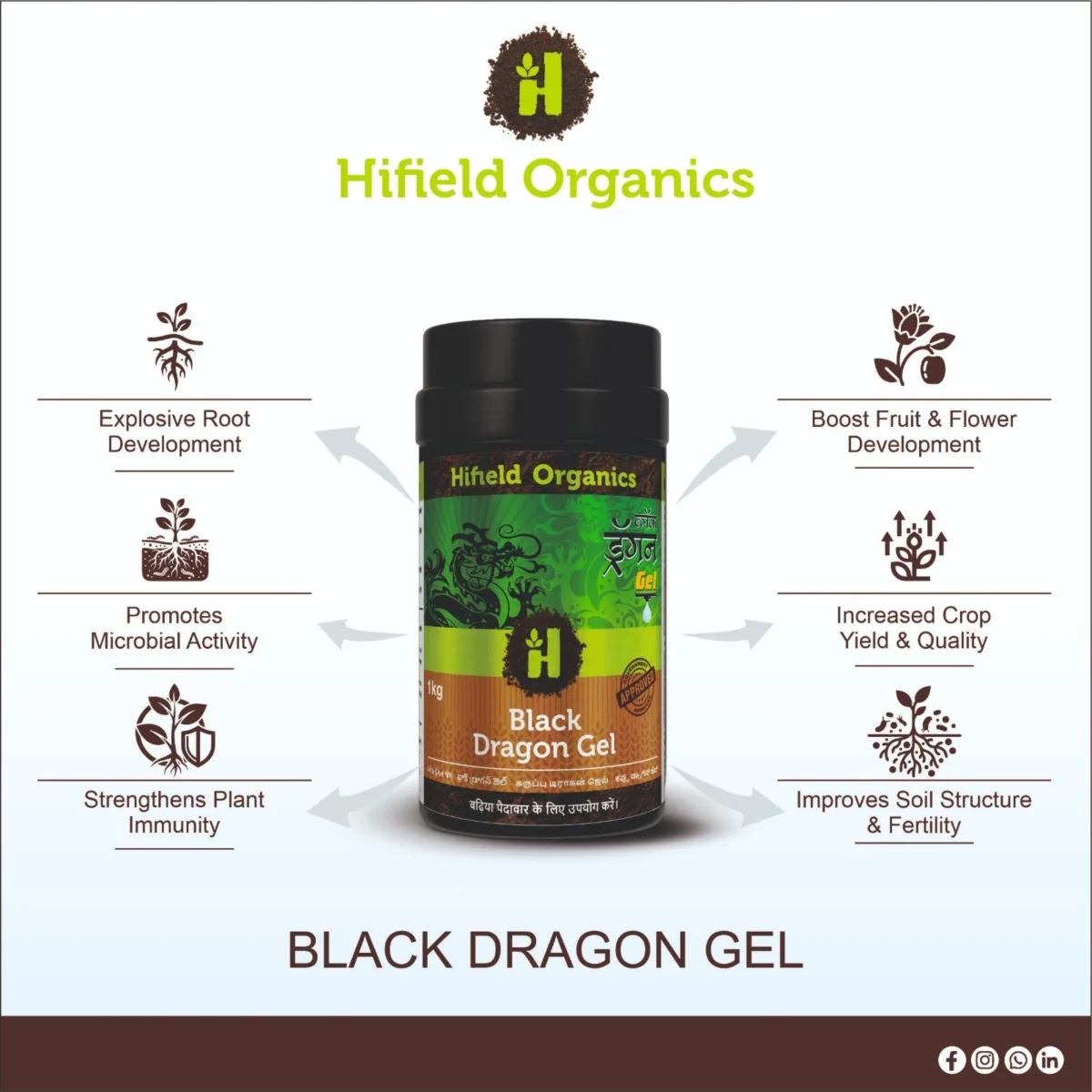 Hifield Black Dragon Gel - Humic & Fulvic Acid 25.05% Liquid