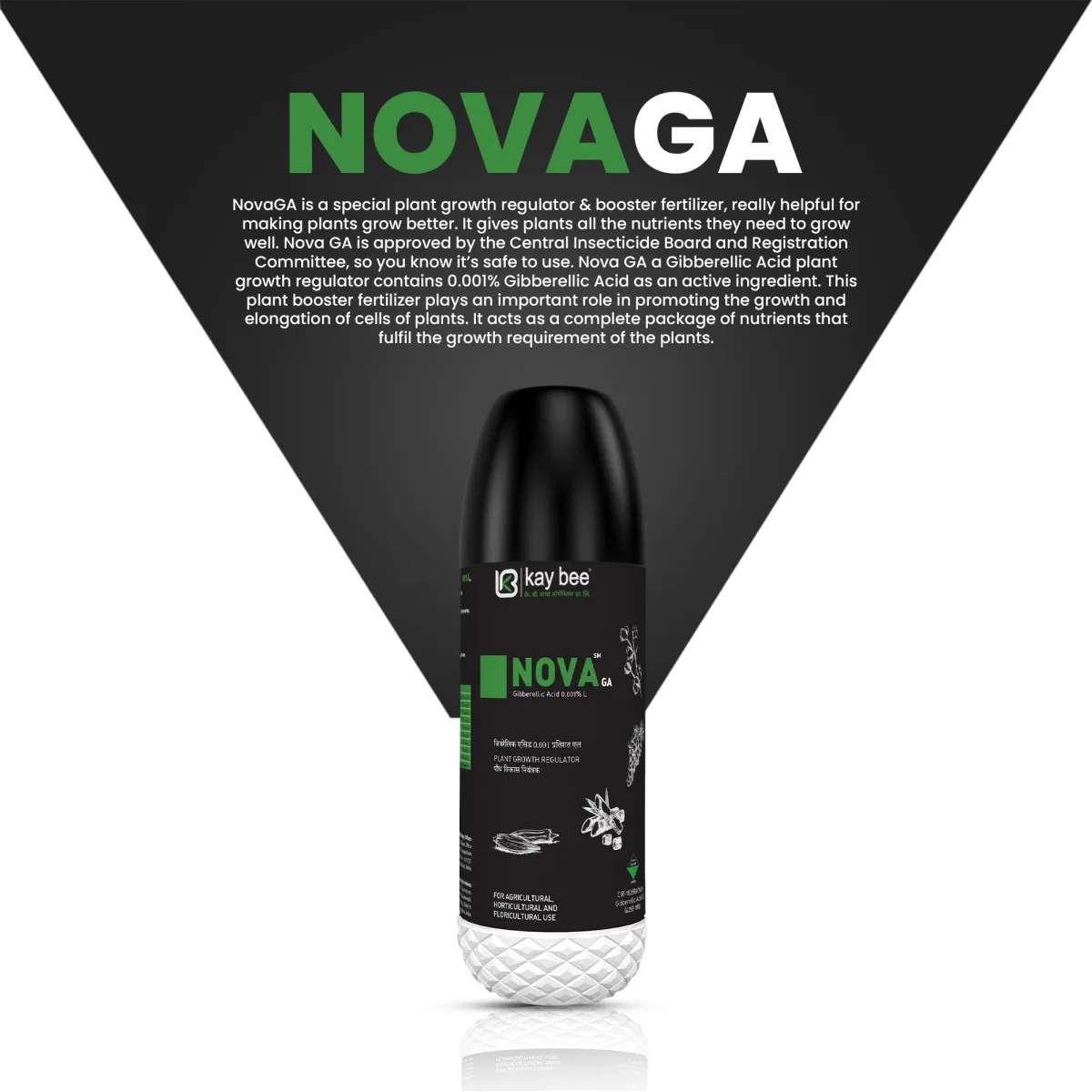 Kay Bee NOVA GA | Plant Growth Regulator for Agriculture and Garden | Reduce Stress caused Due to Biotic and Abiotic Factors