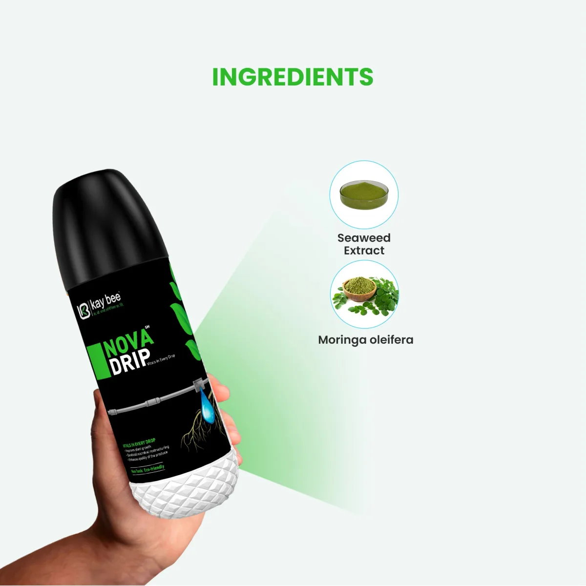 Kay Bee NOVA Drip | Plant Growth Regulator for Gardens and Agriculture |Strengthen the Roots and Enhancement of White Roots| Improves Soil Fertility and Organic Mass