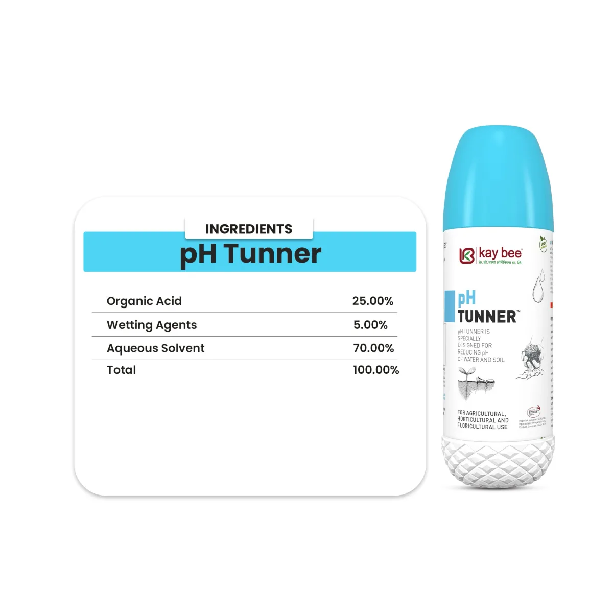 Kay Bee pH Tunner | Specially Designed for Reducing pH of Soil and Water | pH Balancer | Helps in Nutrient Availability | Soil Conditioner