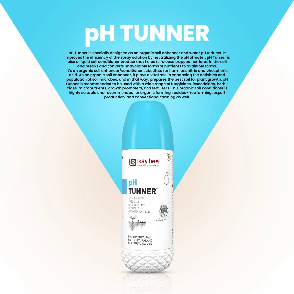 Kay Bee pH Tunner | Specially Designed for Reducing pH of Soil and Water | pH Balancer | Helps in Nutrient Availability | Soil Conditioner