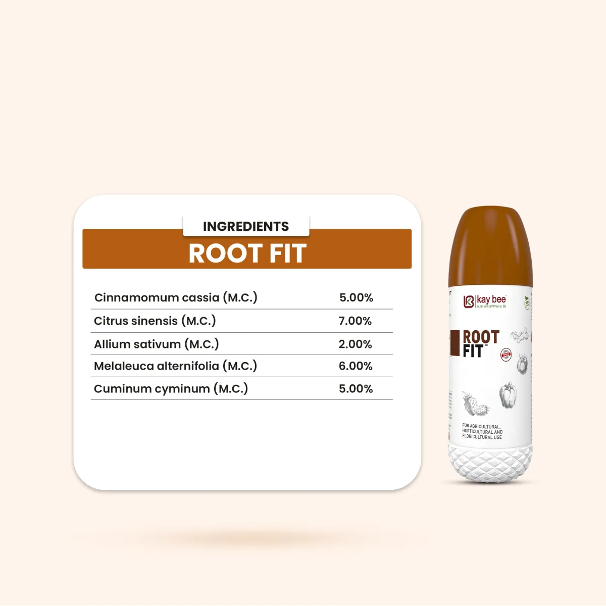 Kay Bee Root Fit | Control for Wilt, Root Rot, & Nematodes | For Healthy Root Growth | Plant Root Growth Booster Liquid