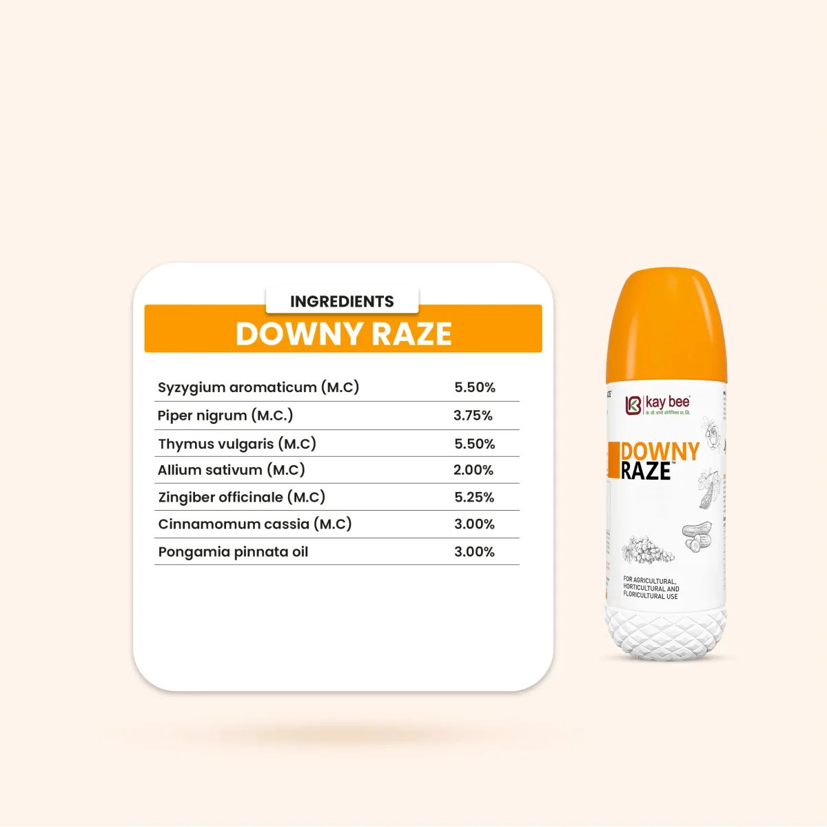 Kay Bee Downy Raze | Downy Control for Agriculture | Organic Downy Control for Plants