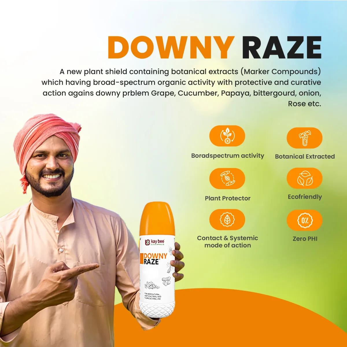 Kay Bee Downy Raze | Downy Control for Agriculture | Organic Downy Control for Plants