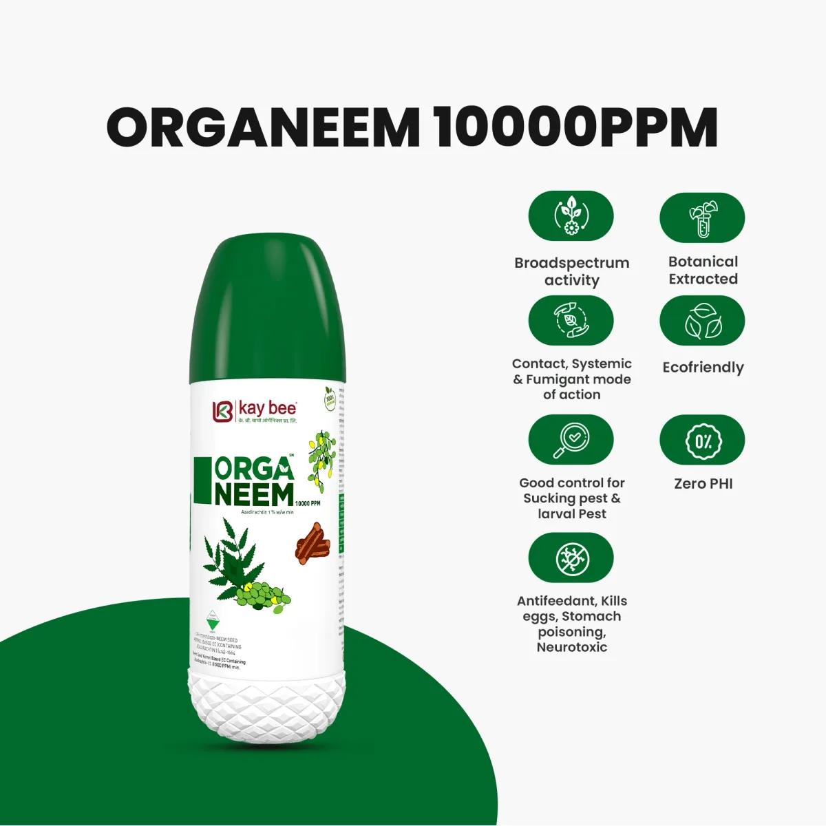 Kay Bee Organeem | Neem Oil 10000 PPM| Concentrated Organic Plant Spray for Healthy Growth & Leaf Shine