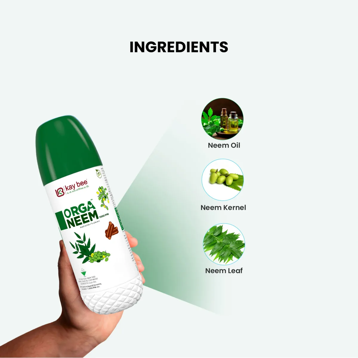Kay Bee Organeem | Neem Oil 10000 PPM| Concentrated Organic Plant Spray for Healthy Growth & Leaf Shine