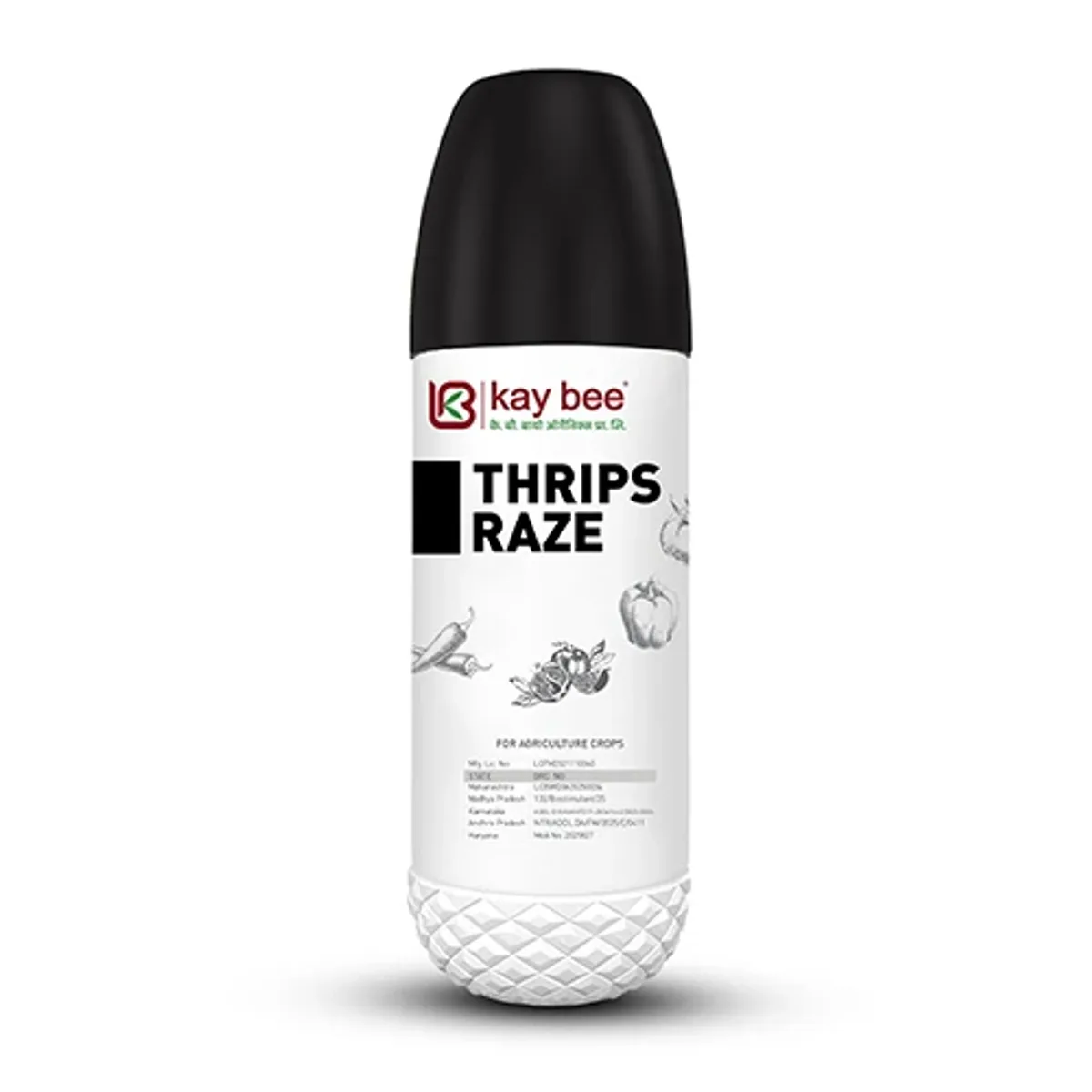 Kay Bee Bio Thrips Raze (Black Thrips Special) | Organic Black Thrips Control for Vegetables, Fruits, Flowers, Cash Crops & More | Plant-Based, Residue-Free, Eco-Friendly