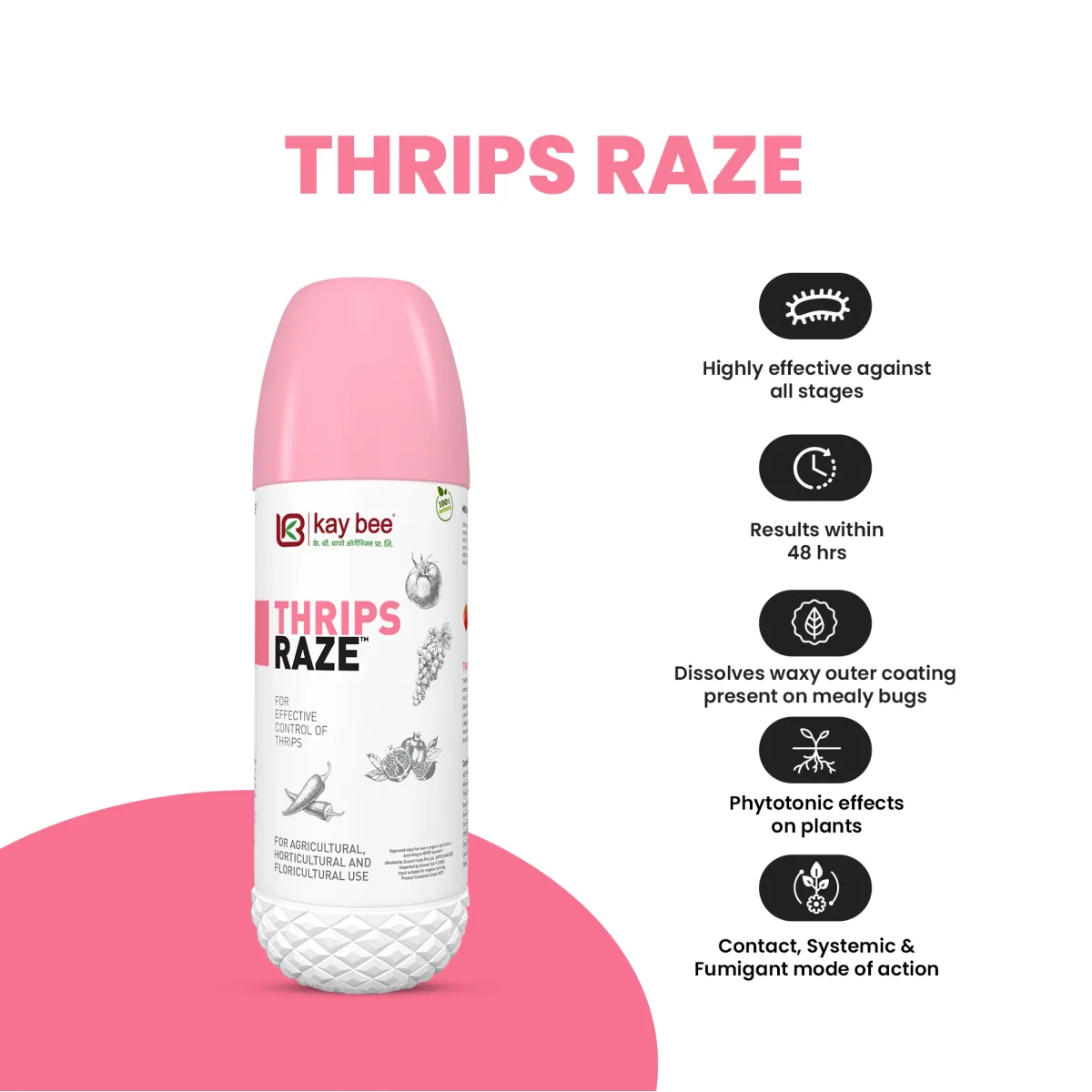Kay Bee Thrips Raze | Bio Insect Control for Plants & Home Garden | Thrips Control for Plants and Organic Farming