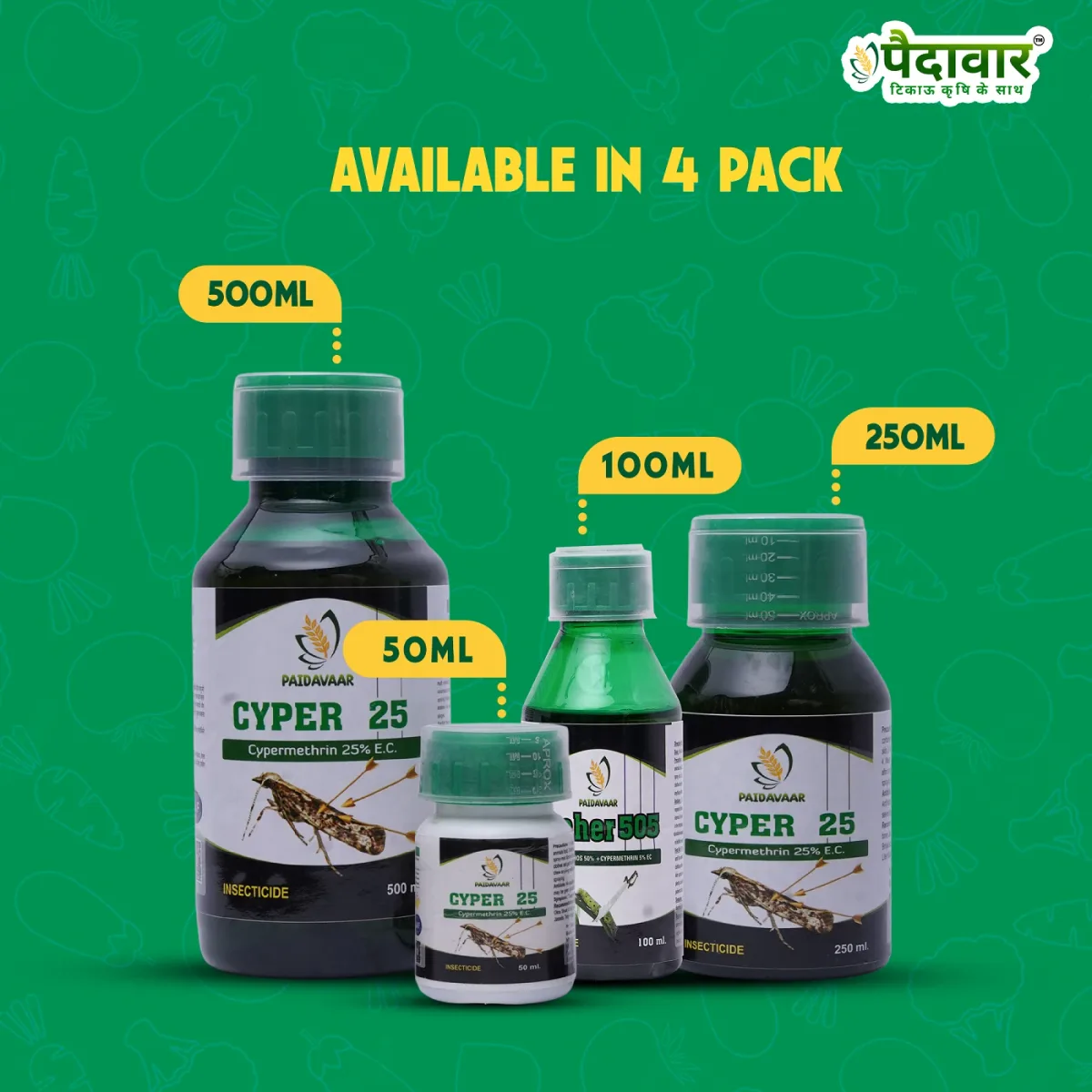 Paidavaar Cyper 25 Cypermethrin 25% EC Insecticide