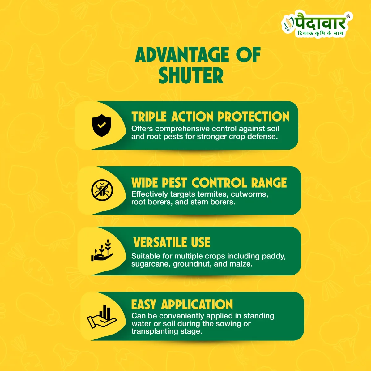 Paidavaar Shuter Insecticide - Chlorpyriphos 10% GR