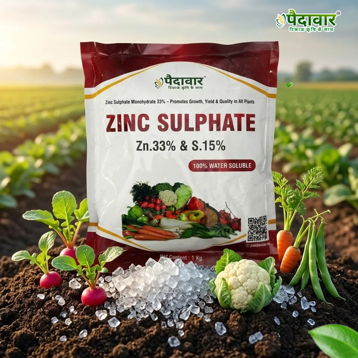 Paidavaar Zinc Sulphate | Zinc Sulphate 33% | Micro Nutrient Fertilizer