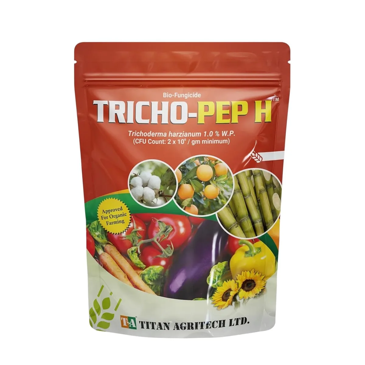 Titan Agritech Limited TRICHO-PEP H Trichoderma harzianum 1.0% W.P | Controls Soil-Borne Fungal Diseases & Enhances Root Health