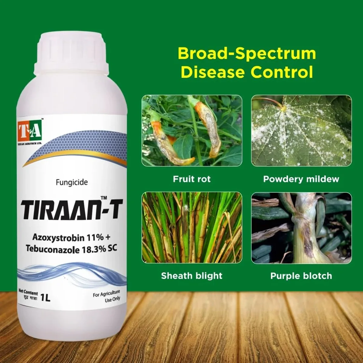 Titan Agritech AZOXYSTROBIN 11 %+ TEBUCONAZOLE 18.3% SC