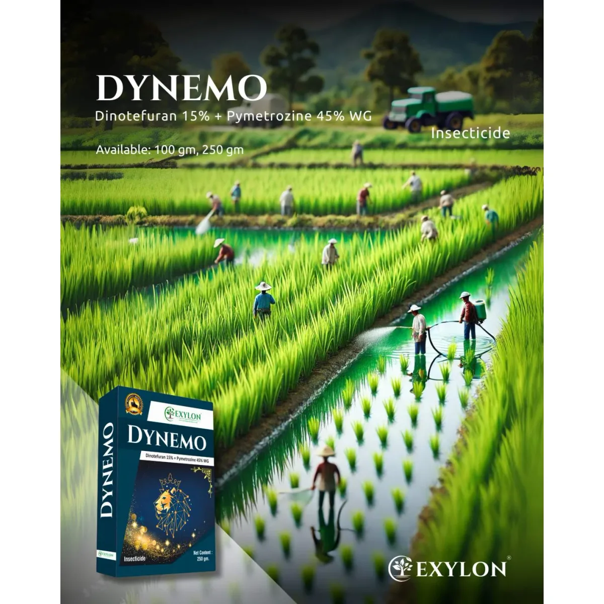 Exylon Dynemo (Dinotefuran 15% + Pymetrozine 45% WG) – Effective Insecticide for Cotton, Chilli, Vegetables & more