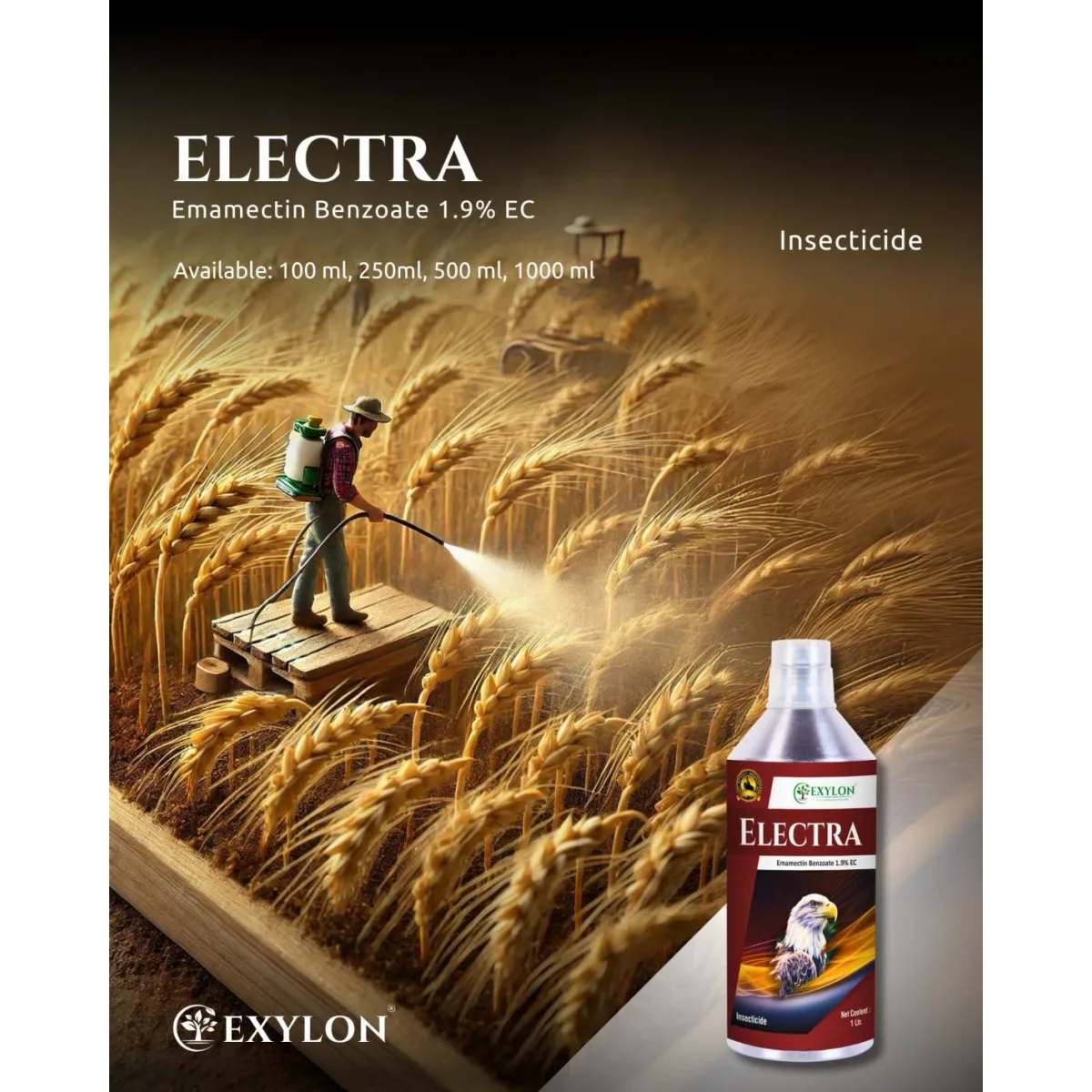 Exylon Electra (Emamectin Benzoate 1.9% EC) – Effective Insecticide for Groundnut, Chilli, Vegetables & more