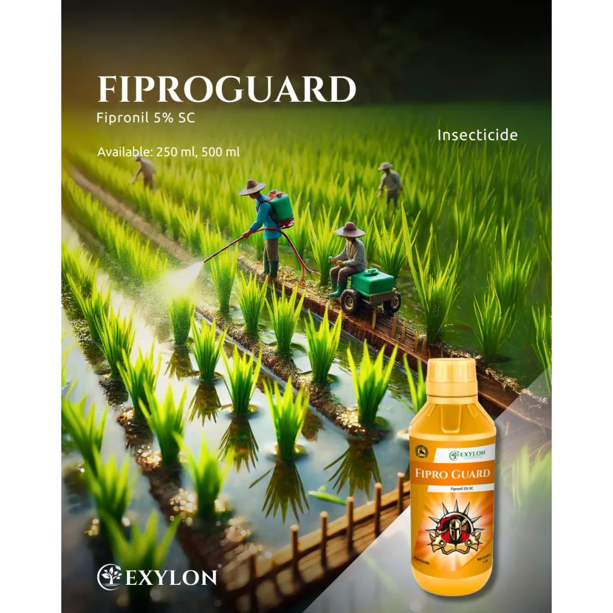 Exylon Fiproguard (Fipronil 5% SC) – Effective Insecticide for Paddy, Cotton, Vegetables & more