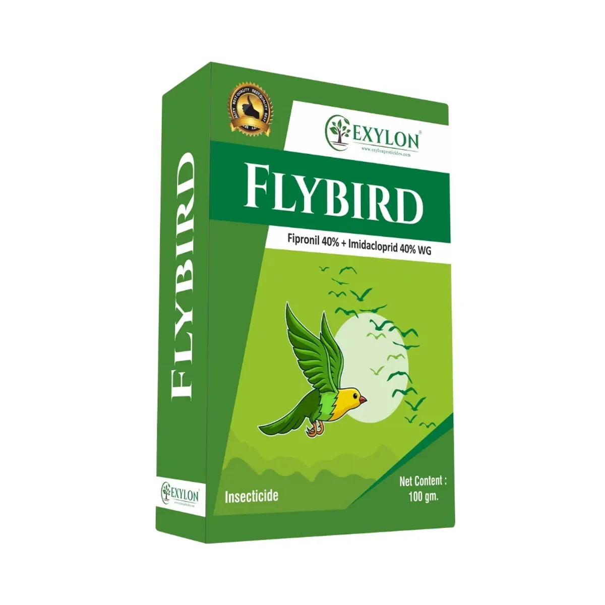 Exylon Flybird (Fipronil 40% + Imidacloprid 40% WG) – Effective Insecticide for Paddy, Groundnut, Vegetables & more