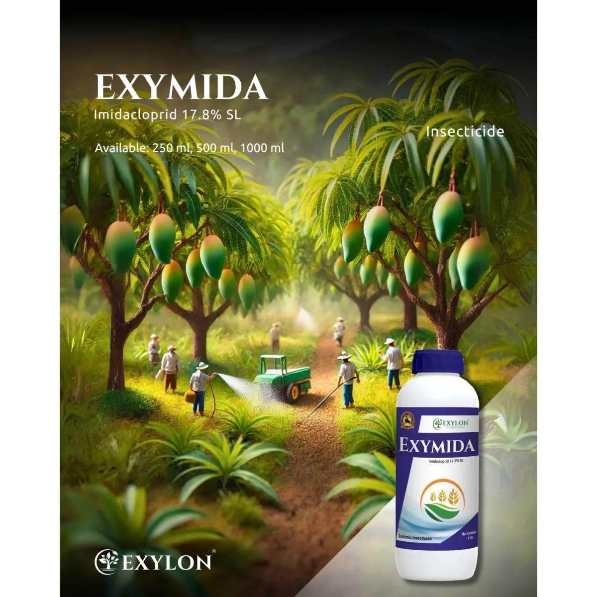 Exylon Exymida (Imidacloprid 17.8% SL) – Effective Insecticide for Cotton, Chilli, Vegetables & more