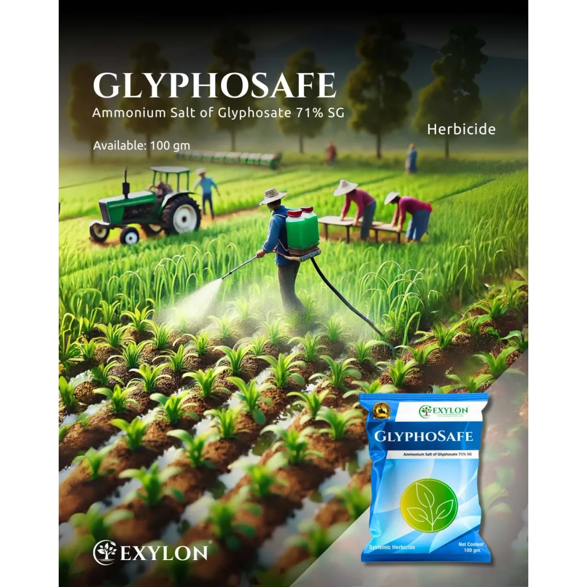 Exylon Glyphosafe (Glyphosate 71% SG) – Effective Herbicide to Kill All Types of Weeds