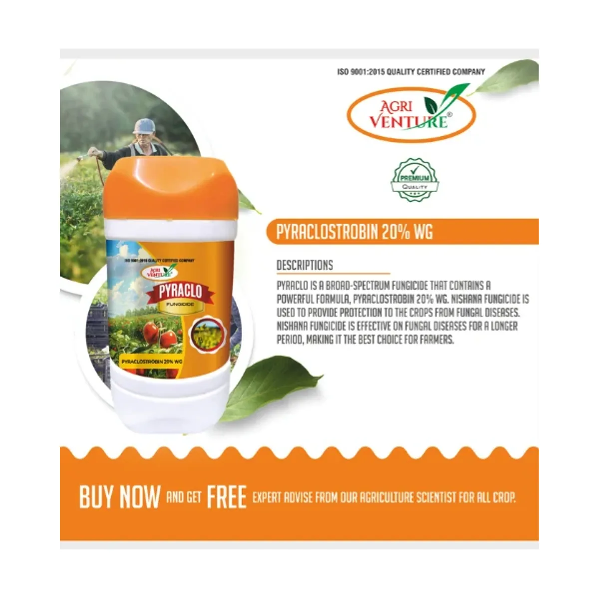 AgriVenture Pyraclo (Pyraclostrobin 20% WG) Fungicides