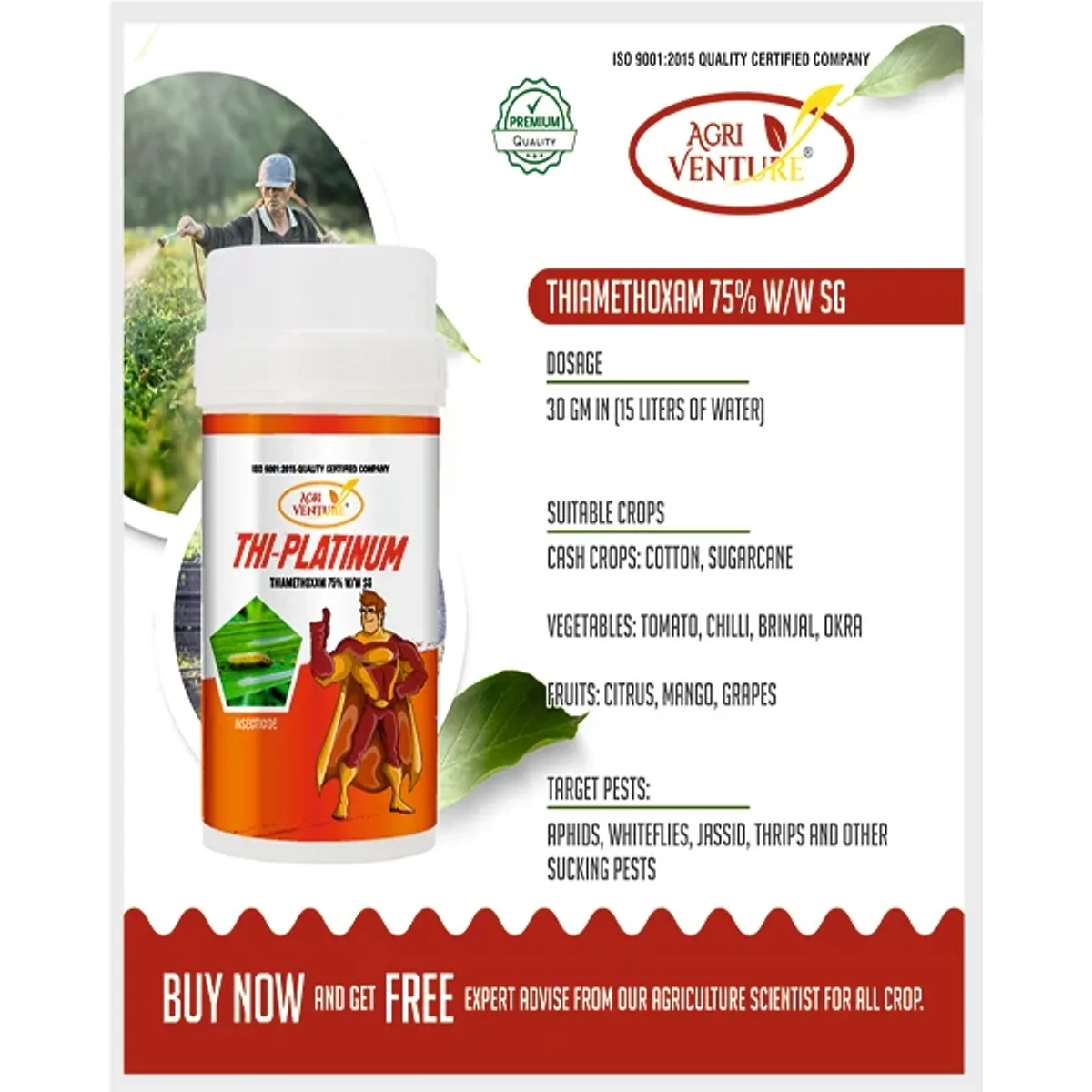 AgriVenture THI Platinum (Thiamethoxam 75% SG) Insecticides