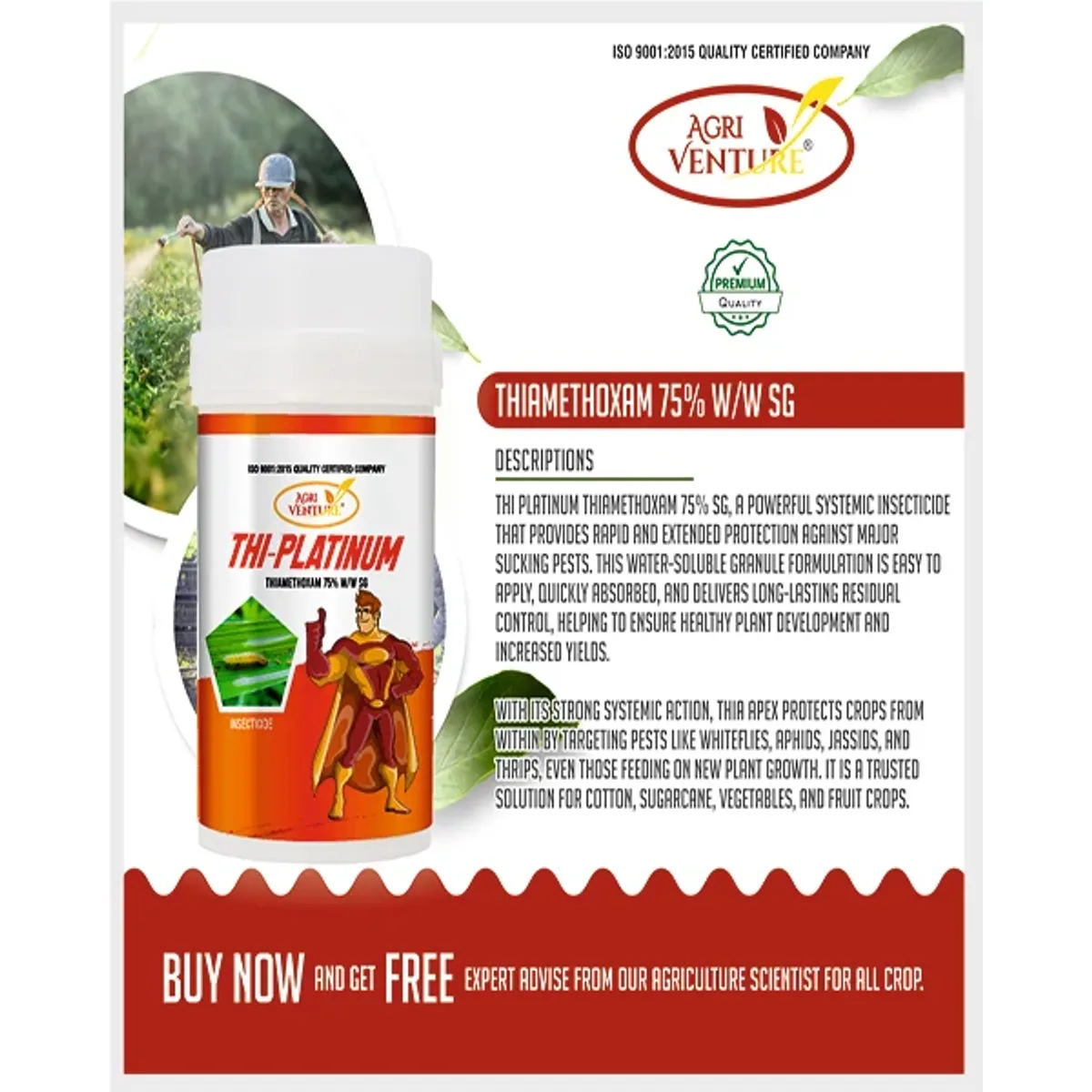AgriVenture THI Platinum (Thiamethoxam 75% SG) Insecticides