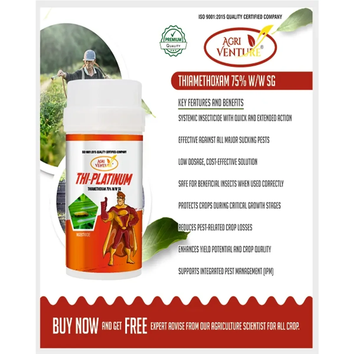 AgriVenture THI Platinum (Thiamethoxam 75% SG) Insecticides