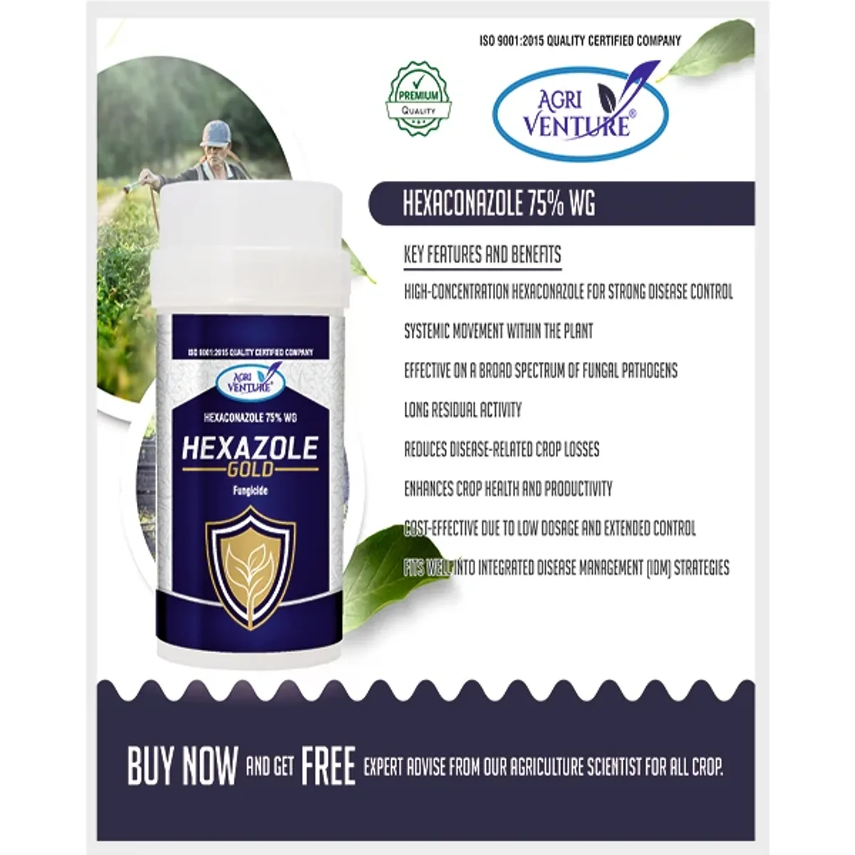 AgriVenture Hexazole Gold (Hexaconazole 75% WG) Fungicides