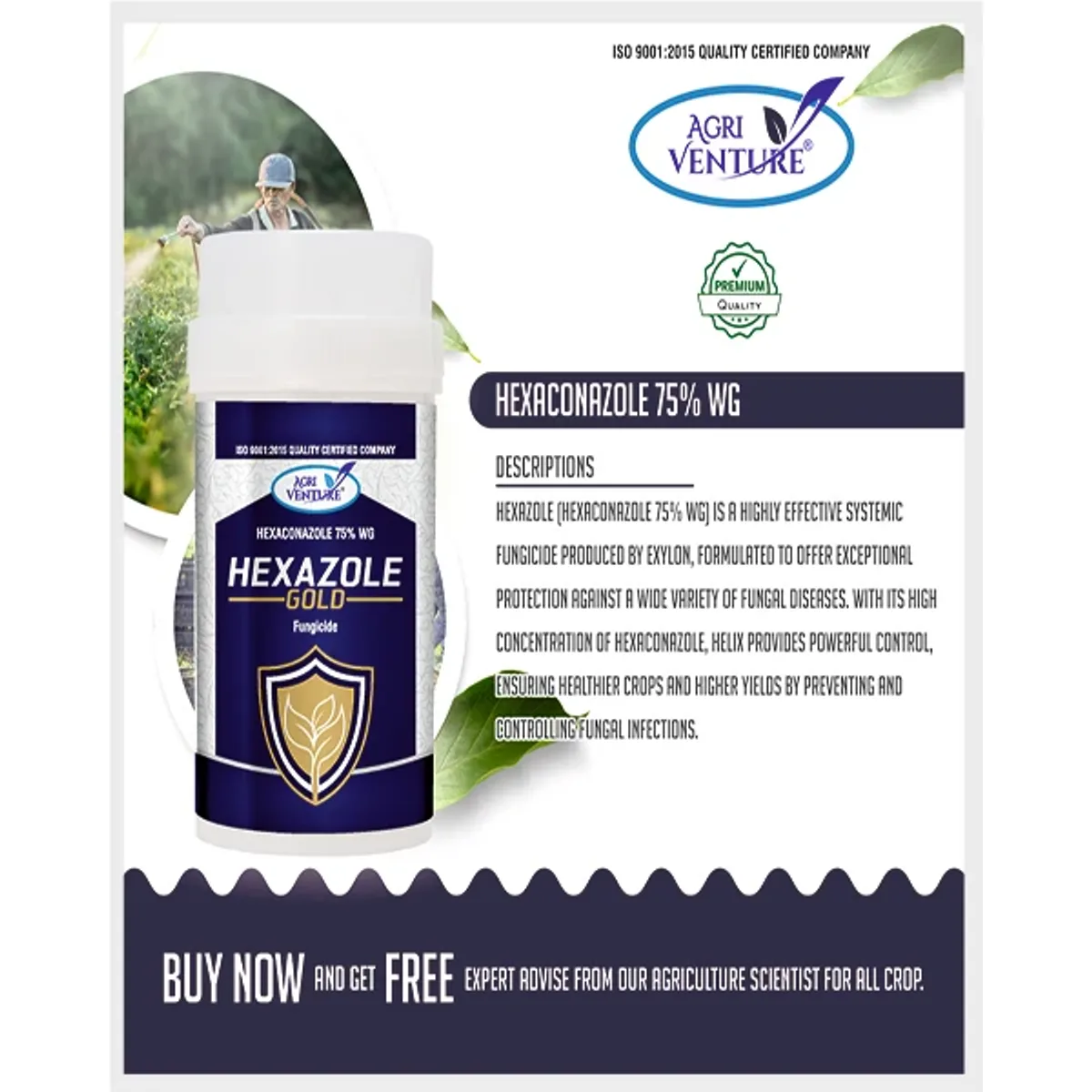 AgriVenture Hexazole Gold (Hexaconazole 75% WG) Fungicides
