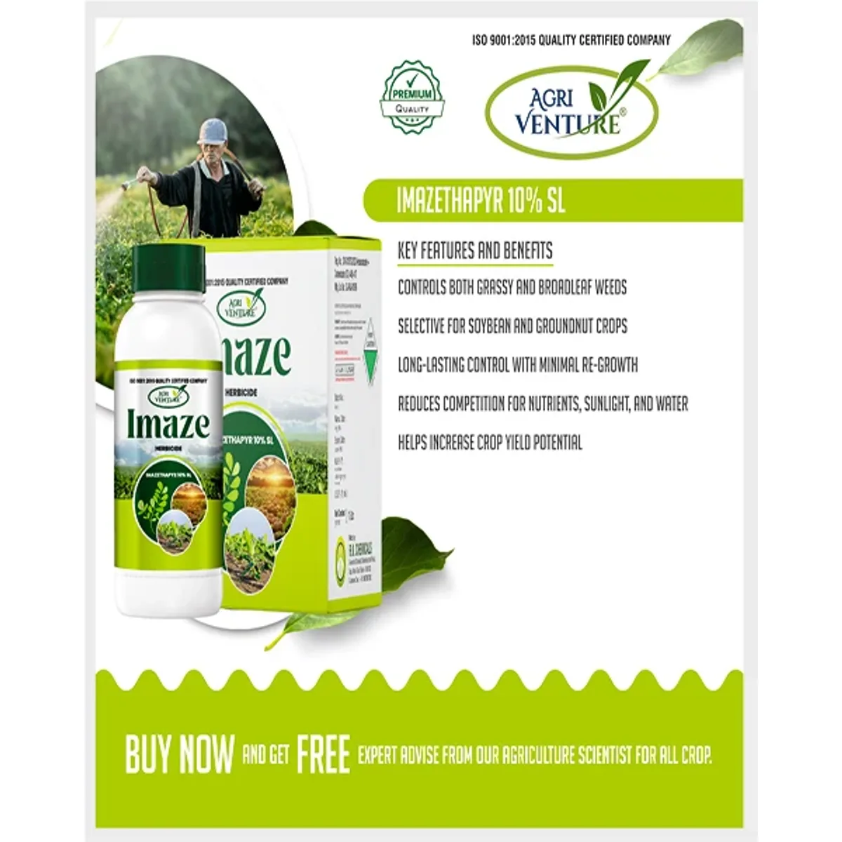 AgriVenture Imaze (Imazethapyr 10% SL) Herbicides
