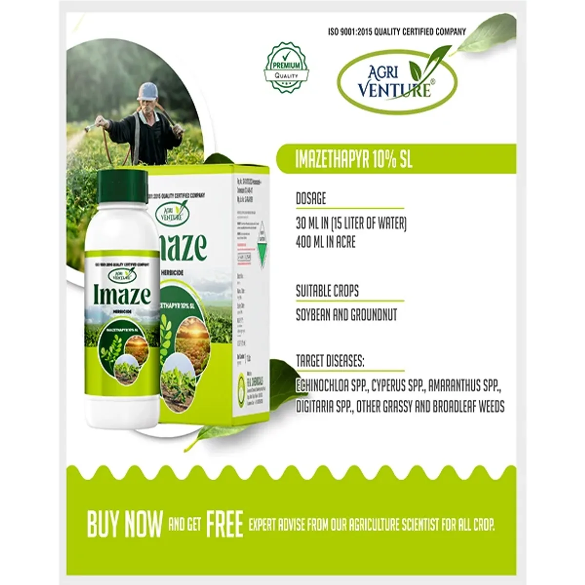 AgriVenture Imaze (Imazethapyr 10% SL) Herbicides