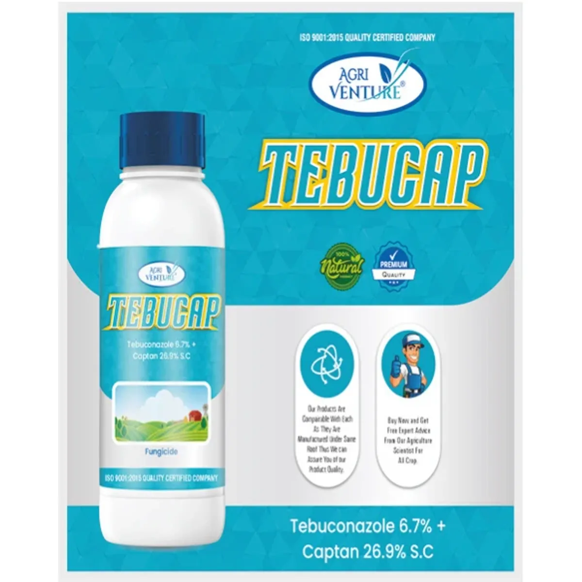 AgriVenture Tebucap (Tebuconazole 6.7% + Captan 26.9% SC) Fungicides