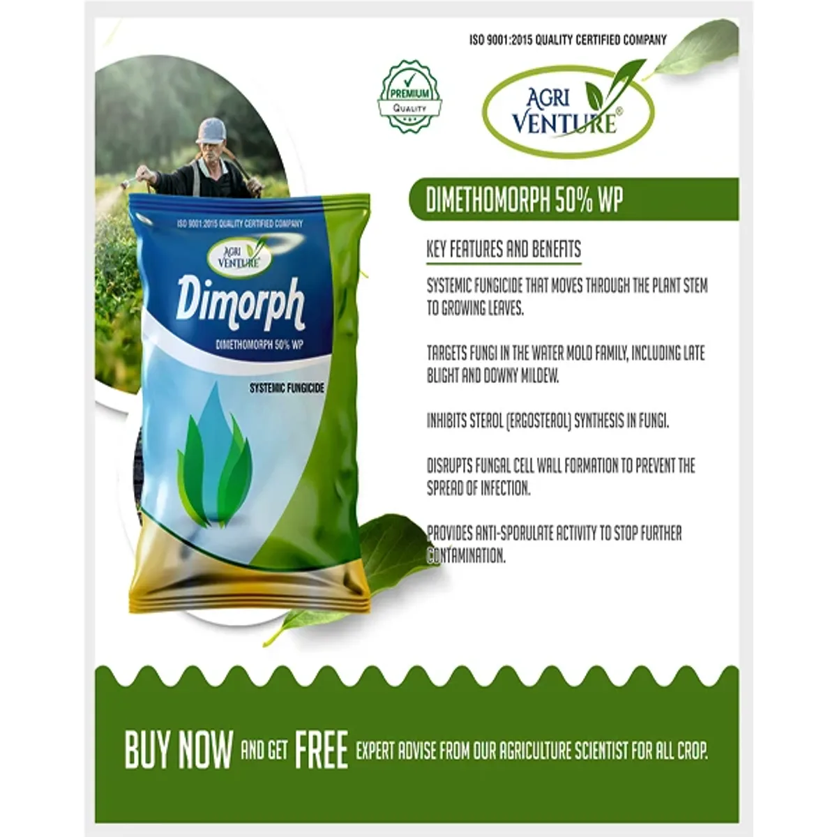 AgriVenture Dimorph (Dimethomorph 50% WP) Fungicides