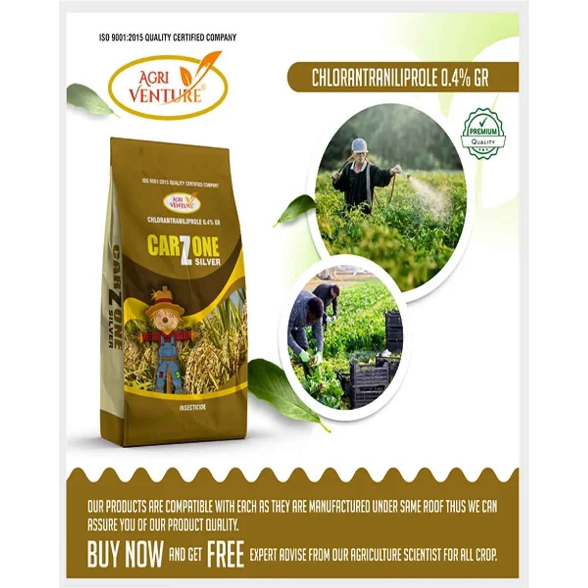 AgriVenture Carzone Silver (Chlorantratraniliprole 0.4% GR) Insecticides