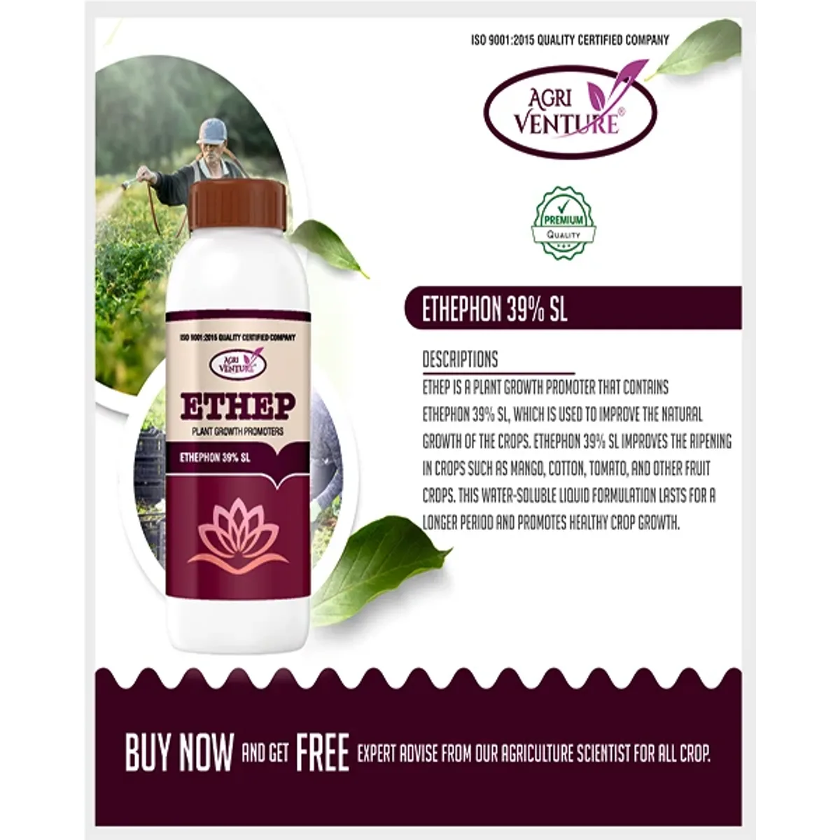 AgriVenture Ethep (Ethephon 39% SL) Growth Regulators