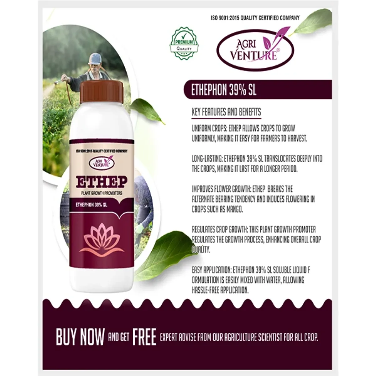 AgriVenture Ethep (Ethephon 39% SL) Growth Regulators