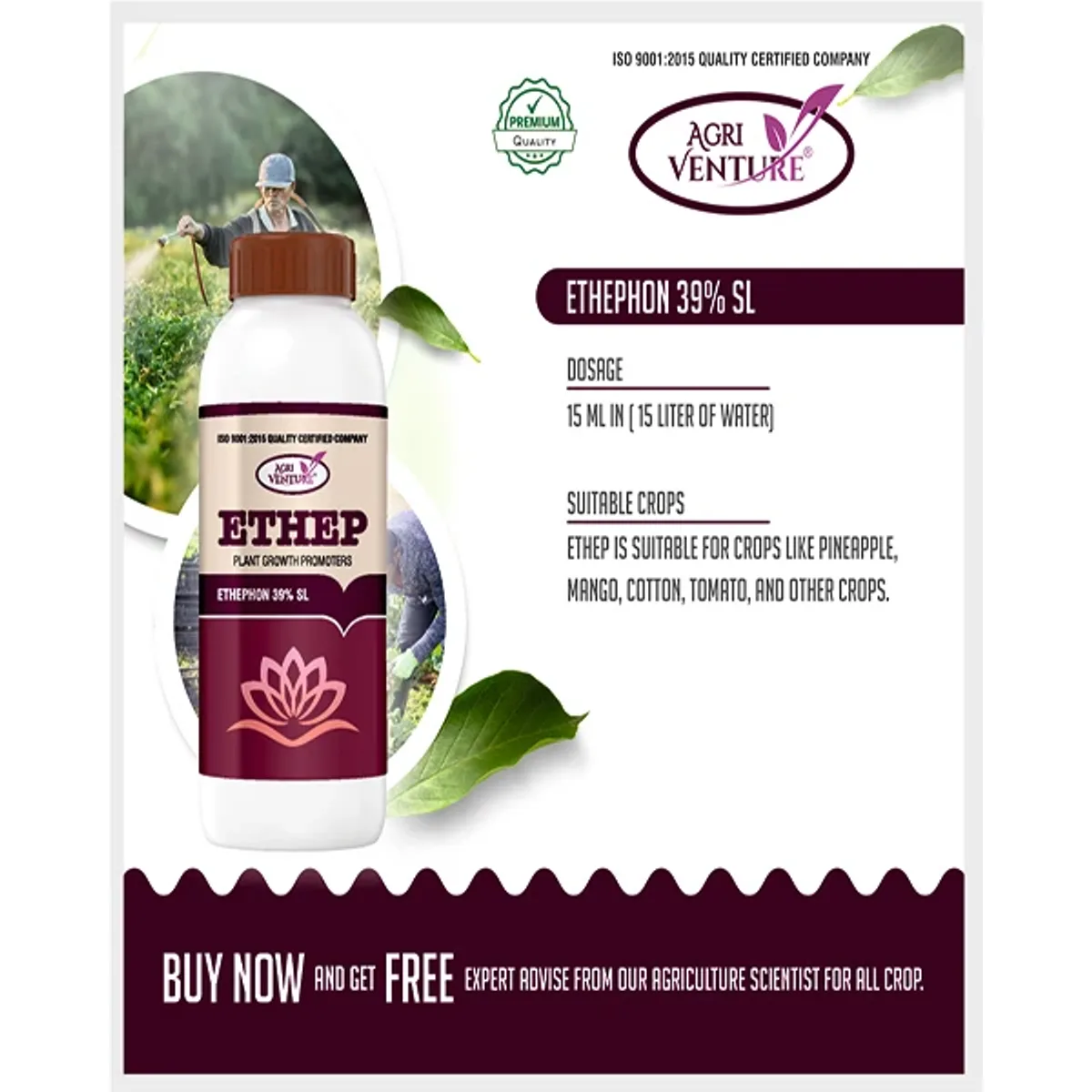 AgriVenture Ethep (Ethephon 39% SL) Growth Regulators